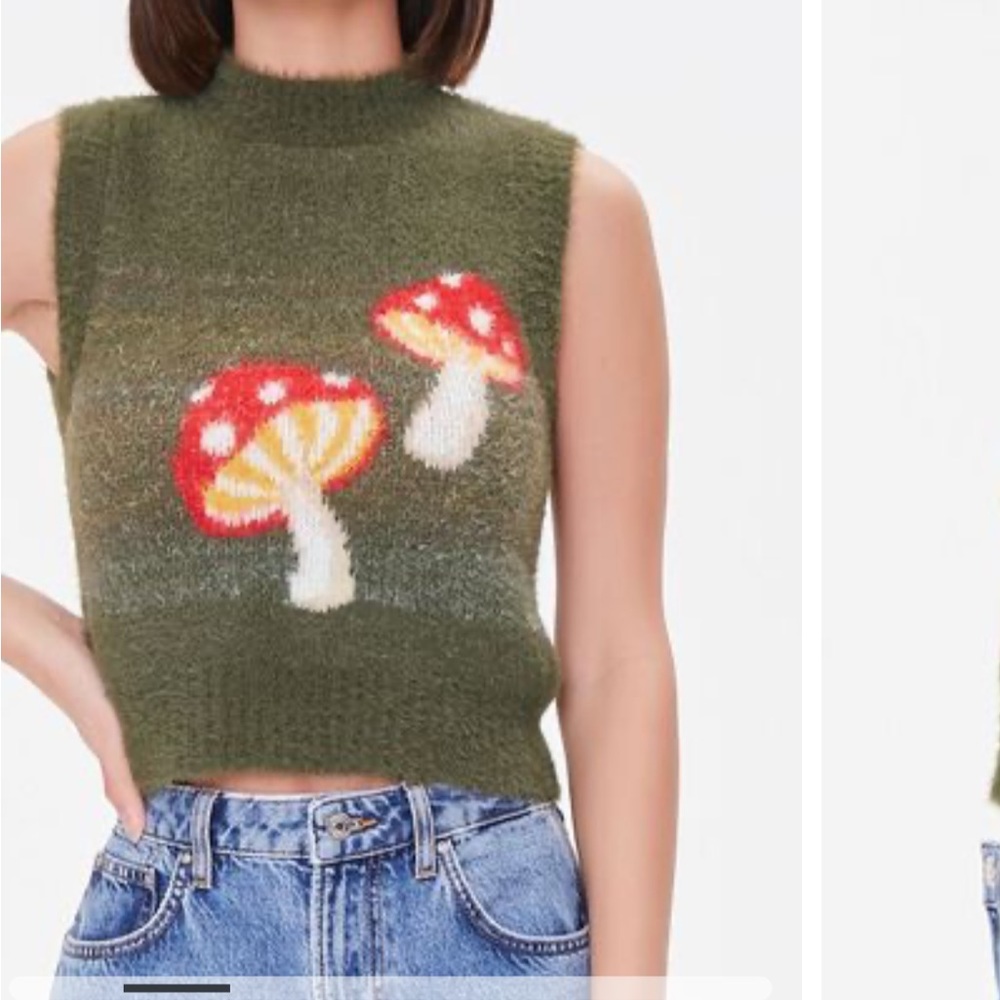 Forever 21 mushroom cute for a chilly layering thing vibes  new